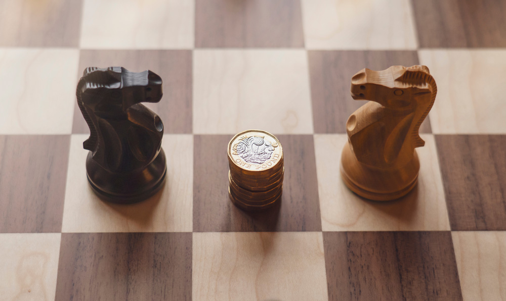 Sterling Moves Up Versus Weaker Dollar